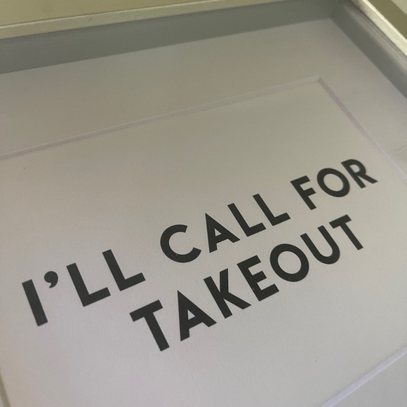 Original art matted 8x10” print kitchen chef bachelor pad I’ll call for takeout - Picture 9 of 13